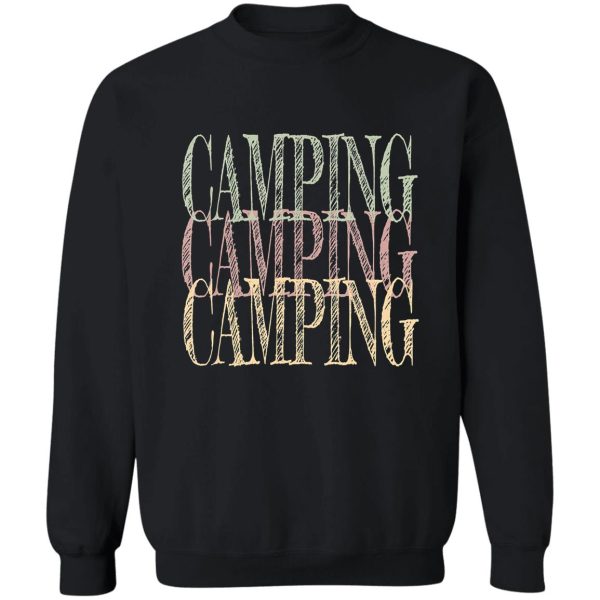 retro camping campfire adventure outdoor camper funny mountain sweatshirt