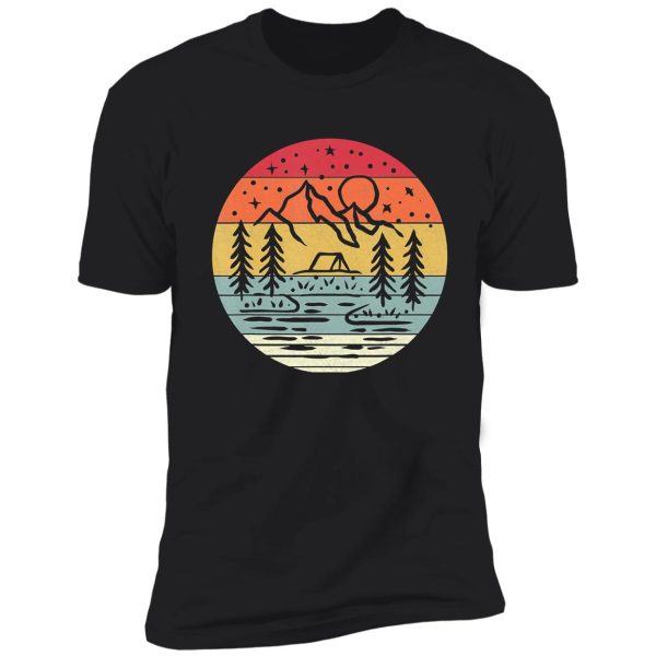 retro camping style camper campfire adventure outdoor camper funny mountain shirt