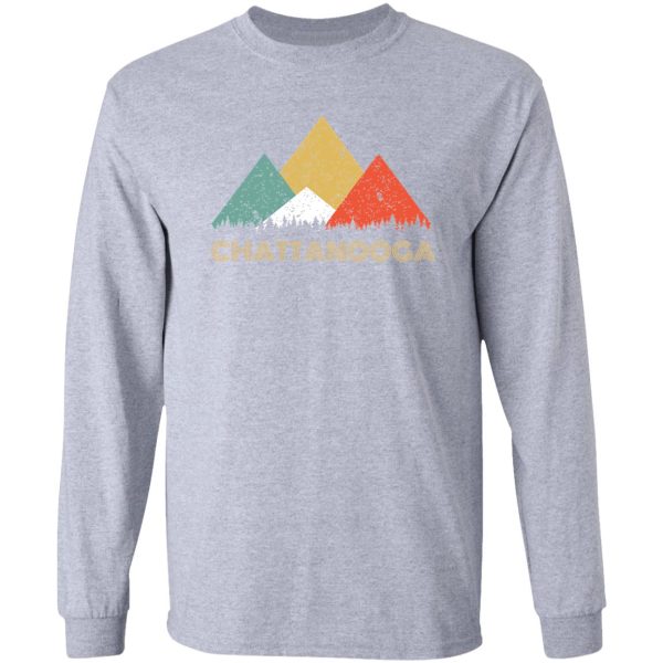 retro city of chattanooga mountain shirt long sleeve