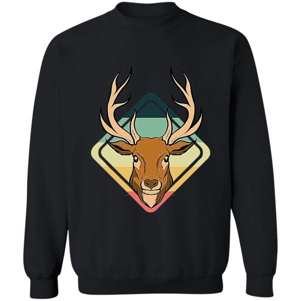 retro deer hunting gift i vintage costume antlers t-shirt sweatshirt