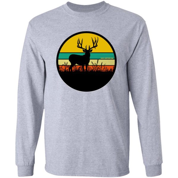 retro deer shed hunters long sleeve