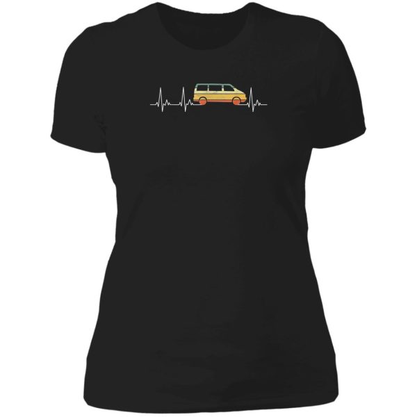 retro herzschlag t4 bus lady t-shirt