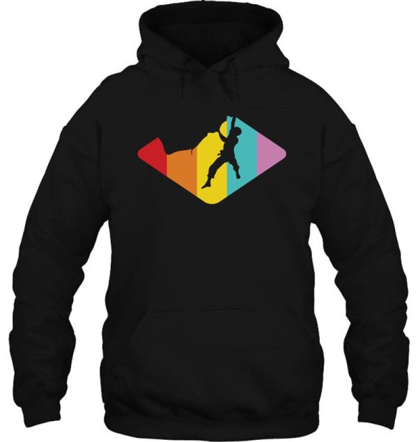 retro mountain rock climbing hoodie