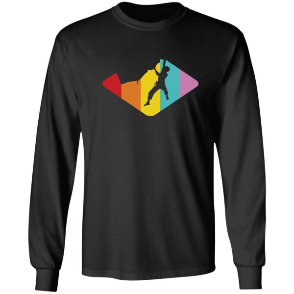 retro mountain rock climbing long sleeve