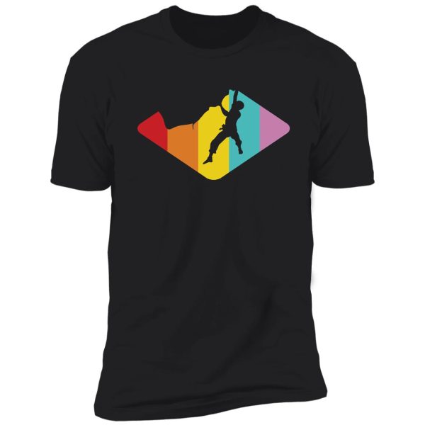 retro mountain rock climbing shirt