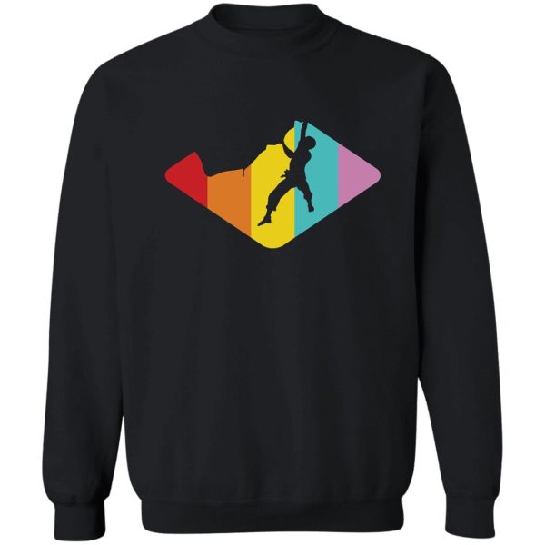 retro mountain rock climbing sweatshirt