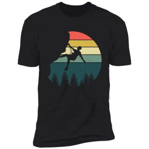 retro rock climbing climber mountain vintage shirt