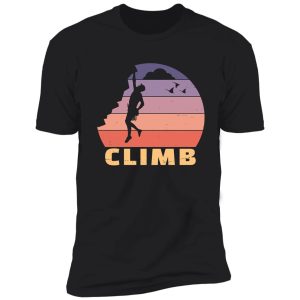 retro sunset climber | bouldering & rock climbing shirt