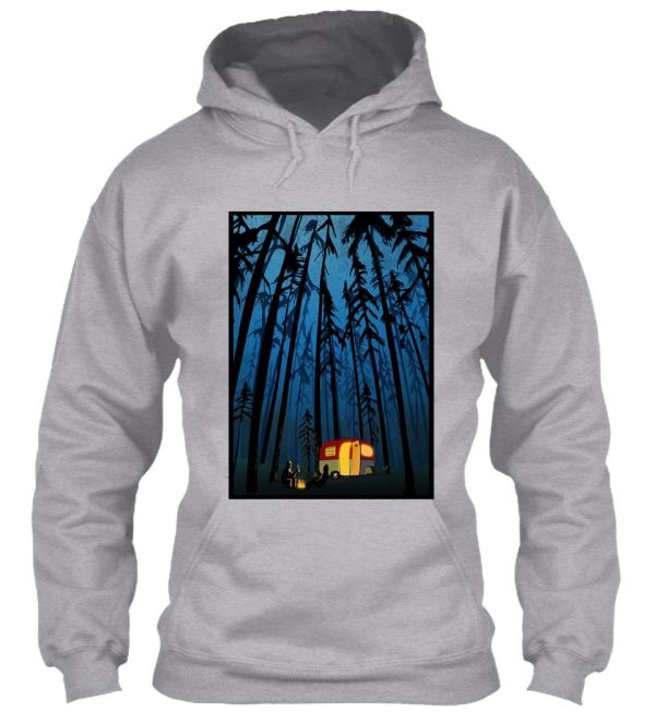 retro twilight camping hoodie