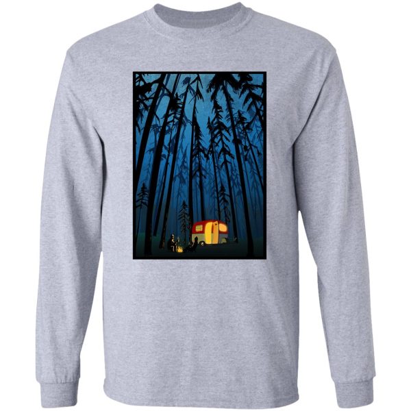 retro twilight camping long sleeve