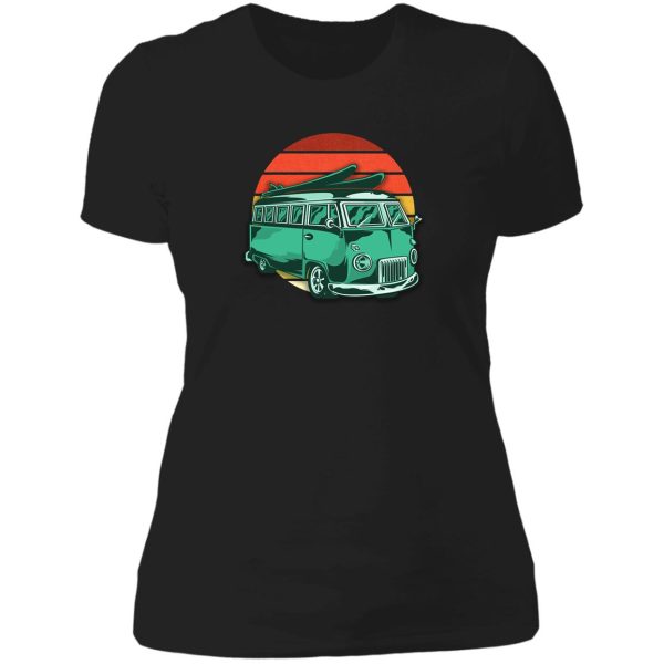 retro vintage camper lady t-shirt