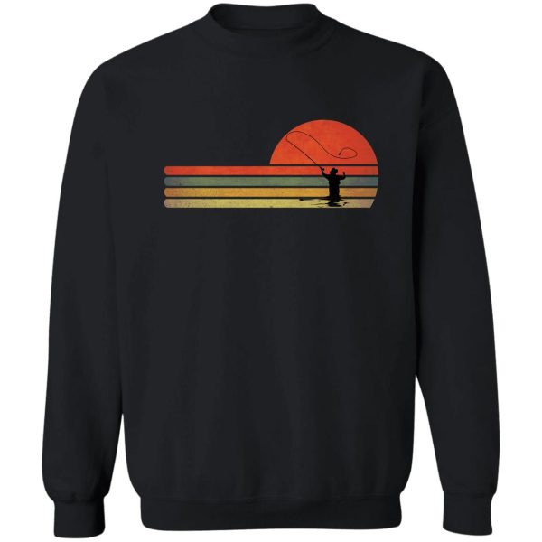 retro vintage fly fishinggift for fly fishing lovers sweatshirt