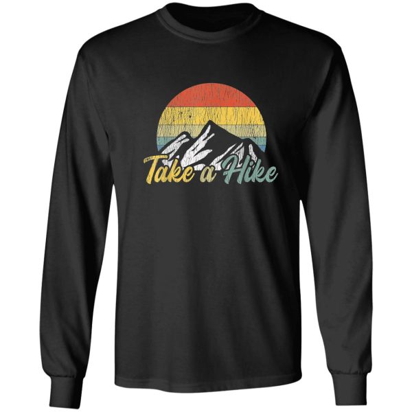 retro vintage take a hike outdoors mountain hiking lover long sleeve