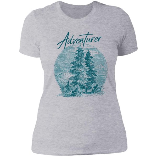 retro vintage wilderness adventurer lady t-shirt