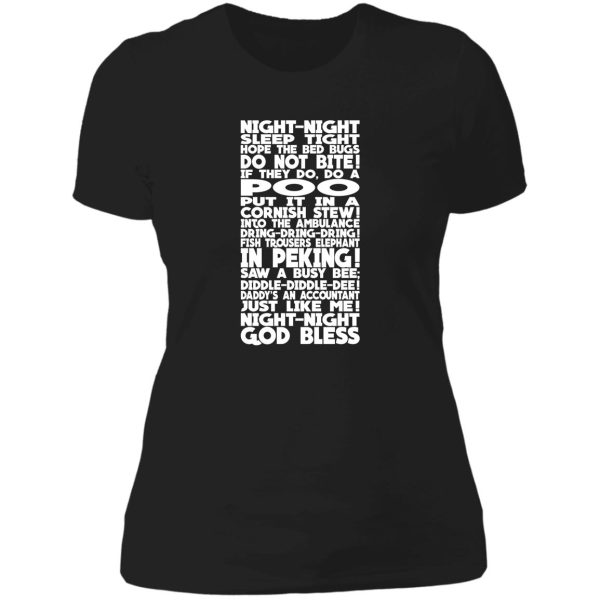 richie's bed time rhyme design lady t-shirt
