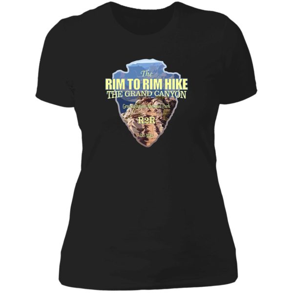 rim to rim trail (arrowhead) lady t-shirt