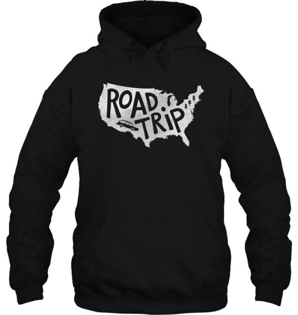 road trip usa - blue hoodie