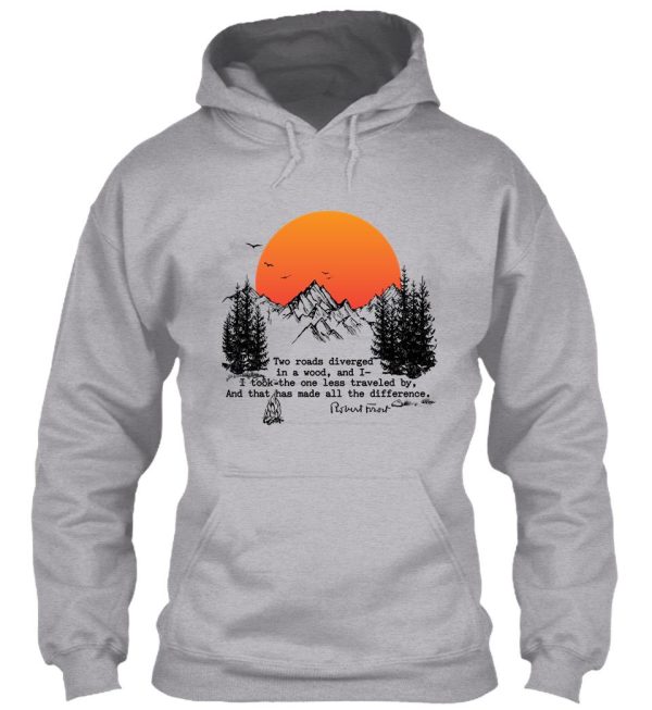 robert frost - road less travelled hoodie