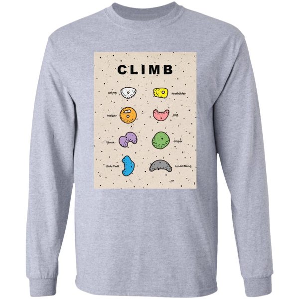 rock climbing art long sleeve