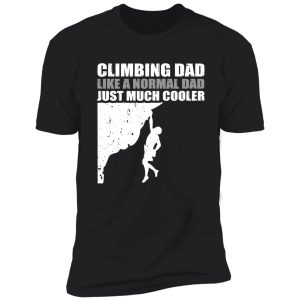 rock climbing dad definition v4 shirt