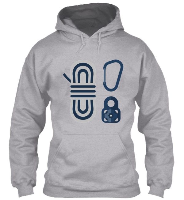 rock climbing equipment hoodie