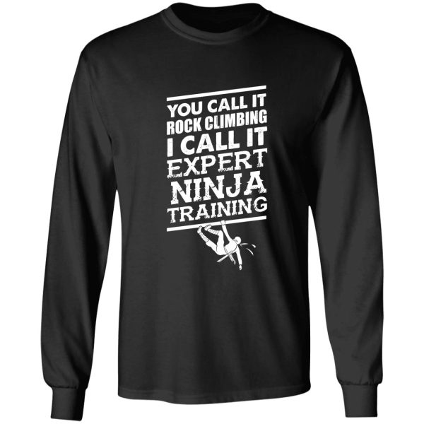 rock climbing expert ninja training long sleeve