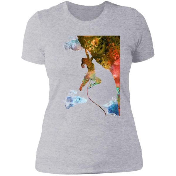 rock climbing extreme sport woman climbing woman climber lady t-shirt