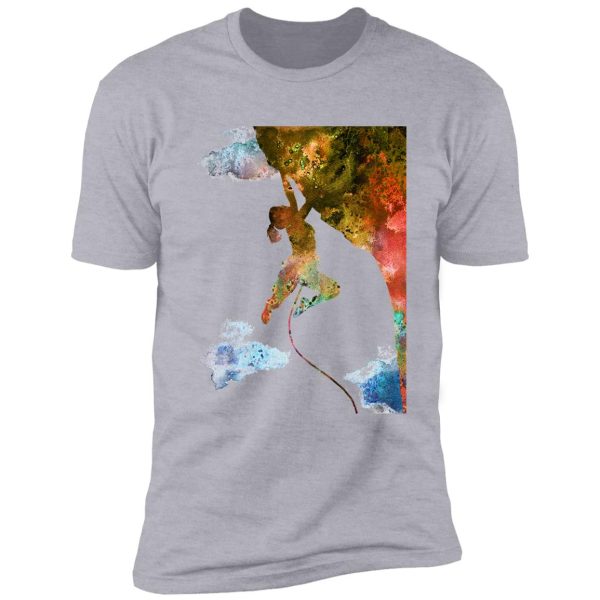 rock climbing extreme sport woman, climbing woman, climber shirt