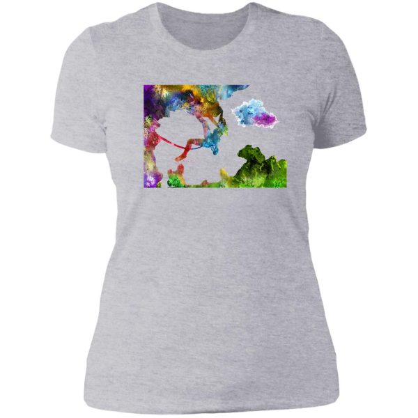 rock climbing extreme sport women watercolor rock climbing lady t-shirt