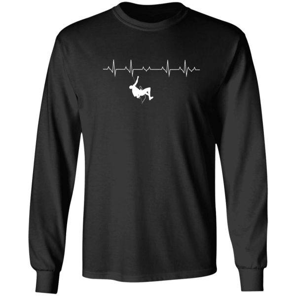 rock climbing heartbeat - climber long sleeve