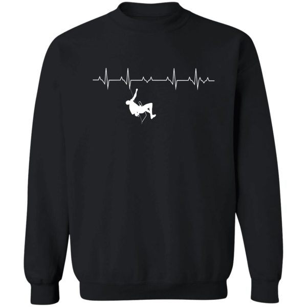 rock climbing heartbeat - climber sweatshirt