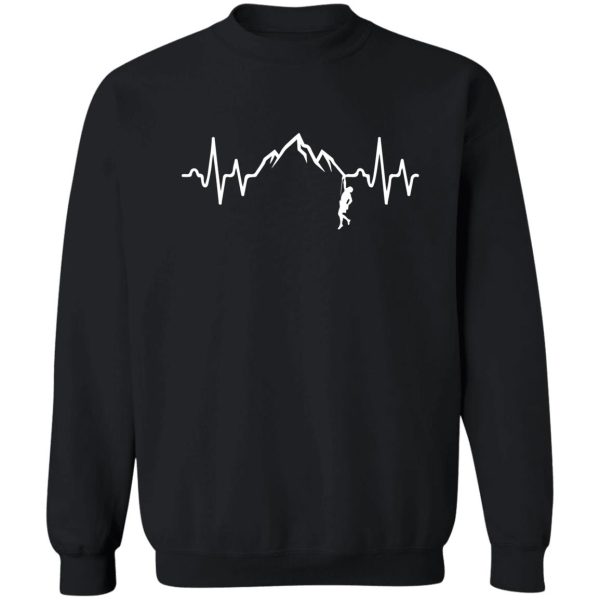 rock climbing heartbeat sweatshirt