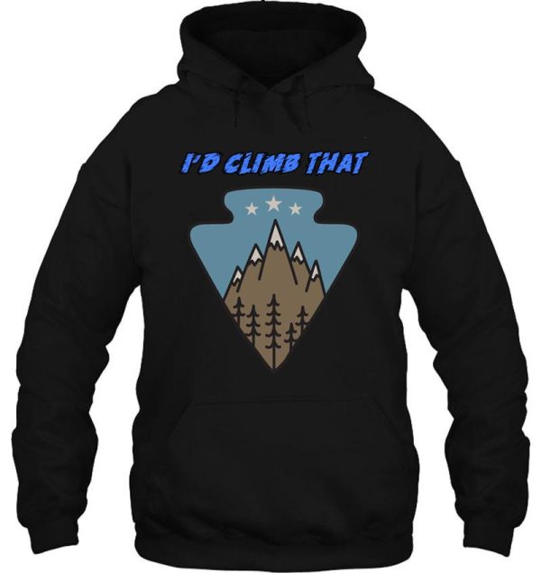 rock climbing id climb that hoodie