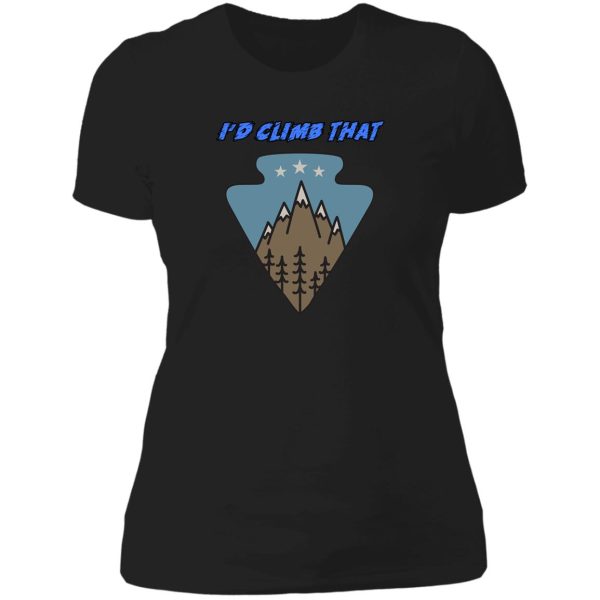 rock climbing id climb that lady t-shirt