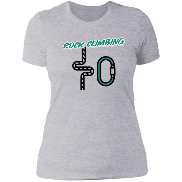 rock climbing lady t-shirt