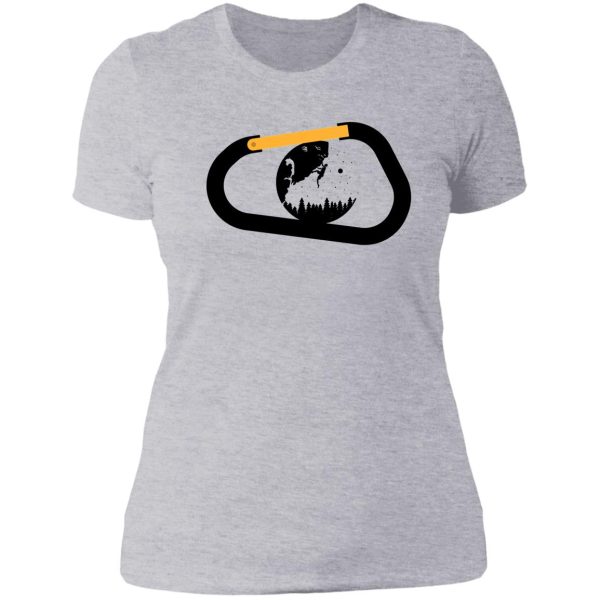 rock climbing lady t-shirt