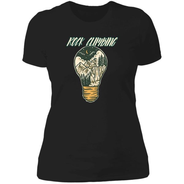 rock climbing lady t-shirt