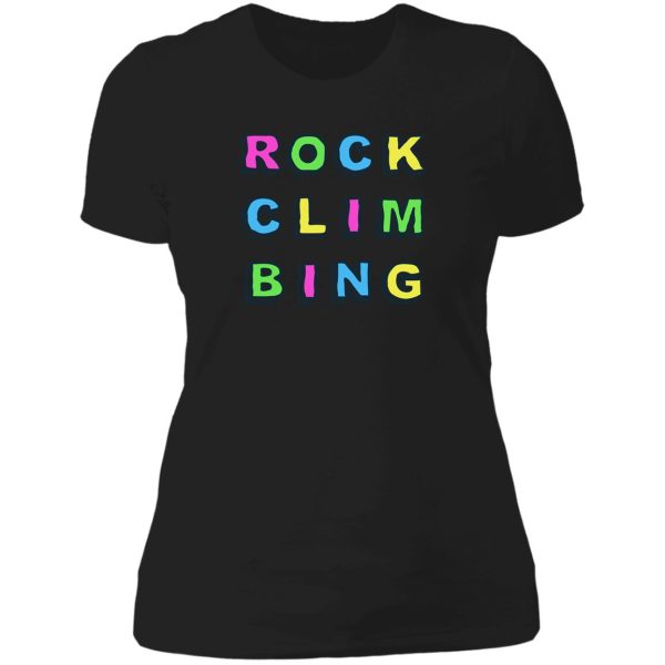 rock climbing lady t-shirt