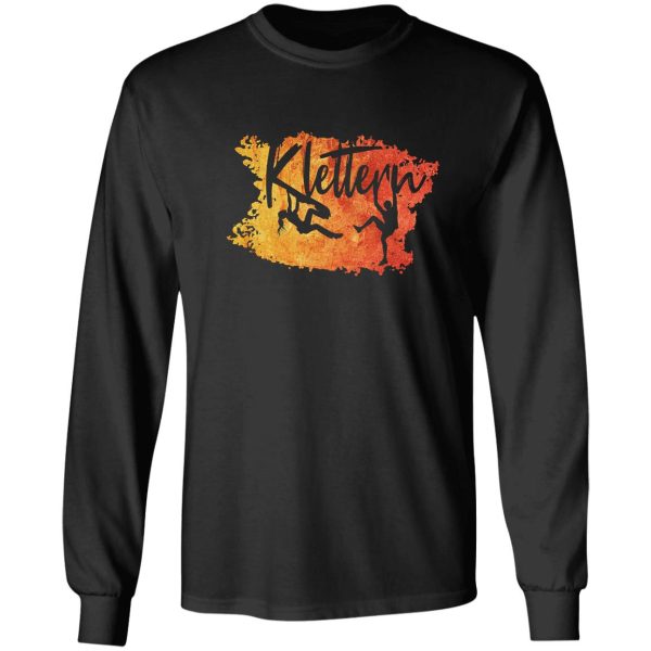 rock climbing lettering climber female climber fire and flame bouldering climbing gifts long sleeve