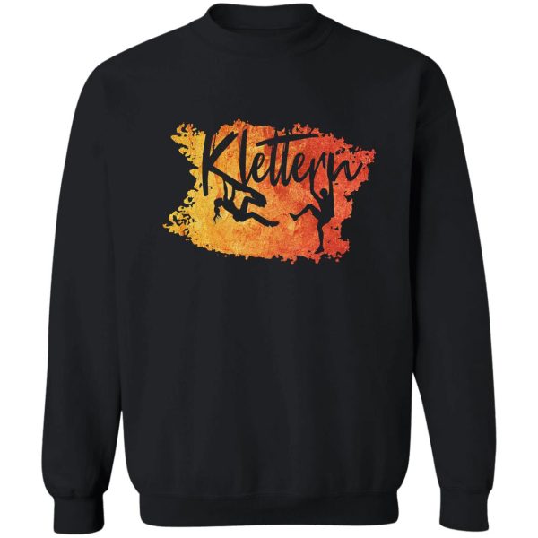 rock climbing lettering climber female climber fire and flame bouldering climbing gifts sweatshirt