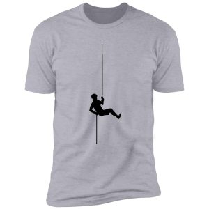 rock climbing t-shirt climber hold rope mountain climb tee shirt