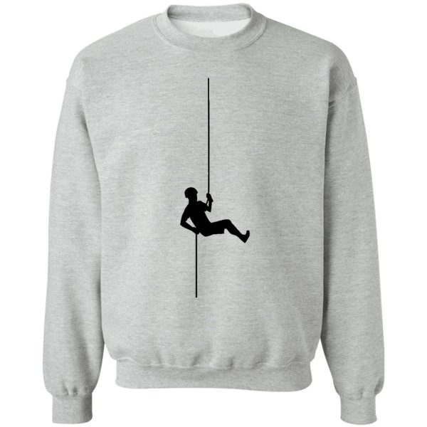 rock climbing t-shirt climber hold rope mountain climb tee sweatshirt