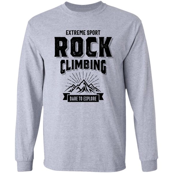 rock climbing t-shirt mountain climber gifts long sleeve