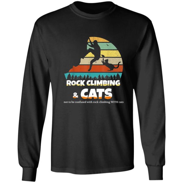 rock climbing with cats long sleeve