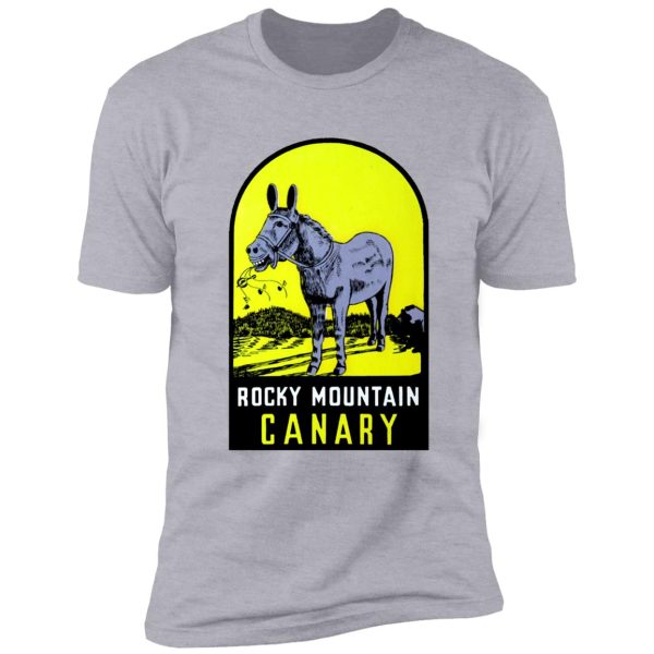 rocky mountain canary vintage travel decal shirt