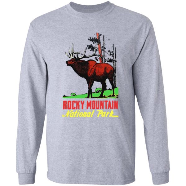 rocky mountain national park vintage travel decal long sleeve