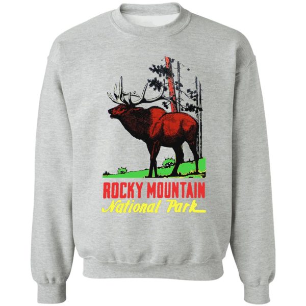 rocky mountain national park vintage travel decal sweatshirt