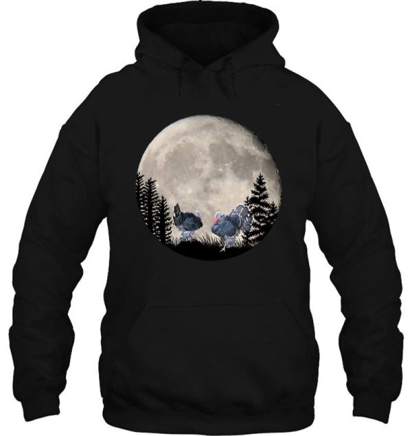 romantic turkey with bat at night in the moonlight hoodie