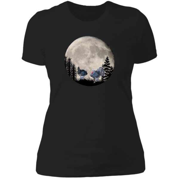 romantic turkey with bat at night in the moonlight lady t-shirt