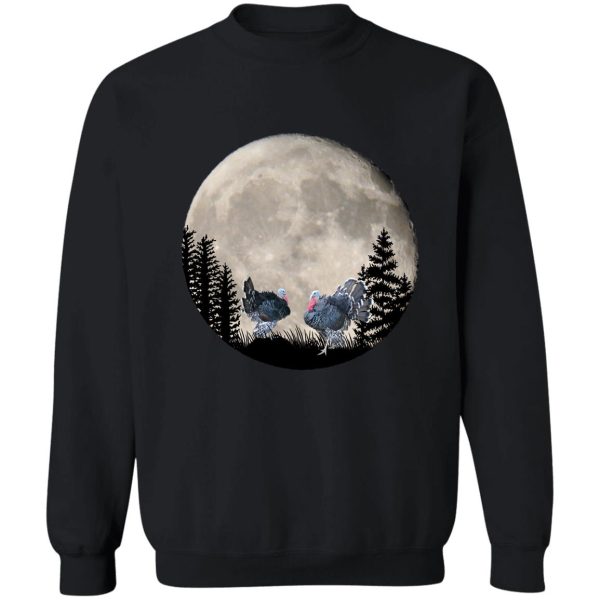 romantic turkey with bat at night in the moonlight sweatshirt